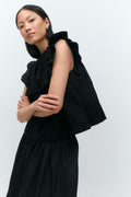 Poplin frill top