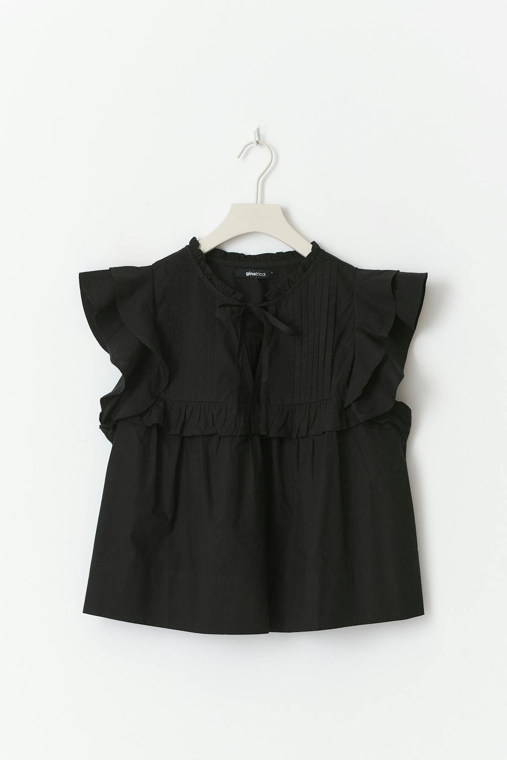 Poplin frill top