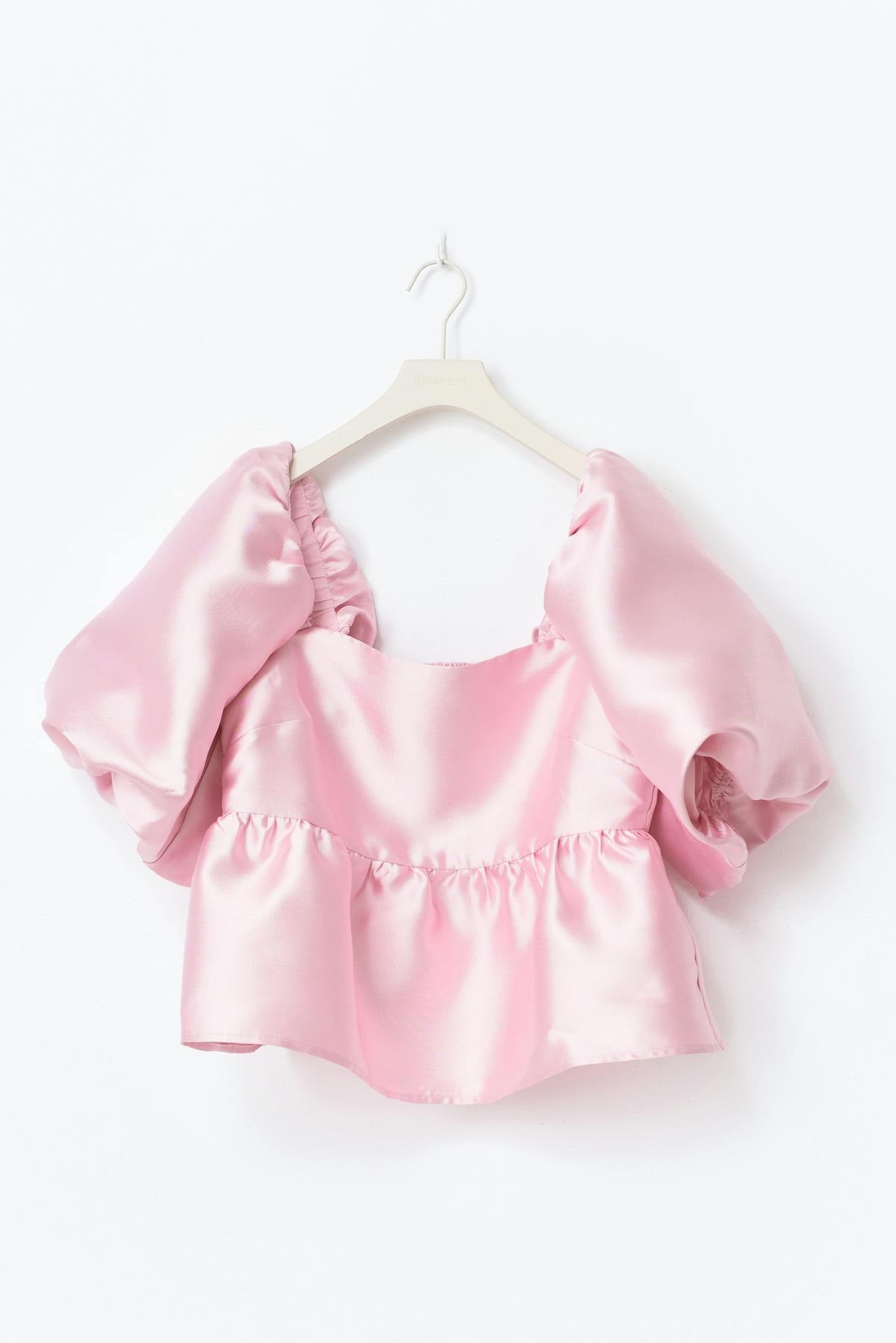 Shiny peplum blouse