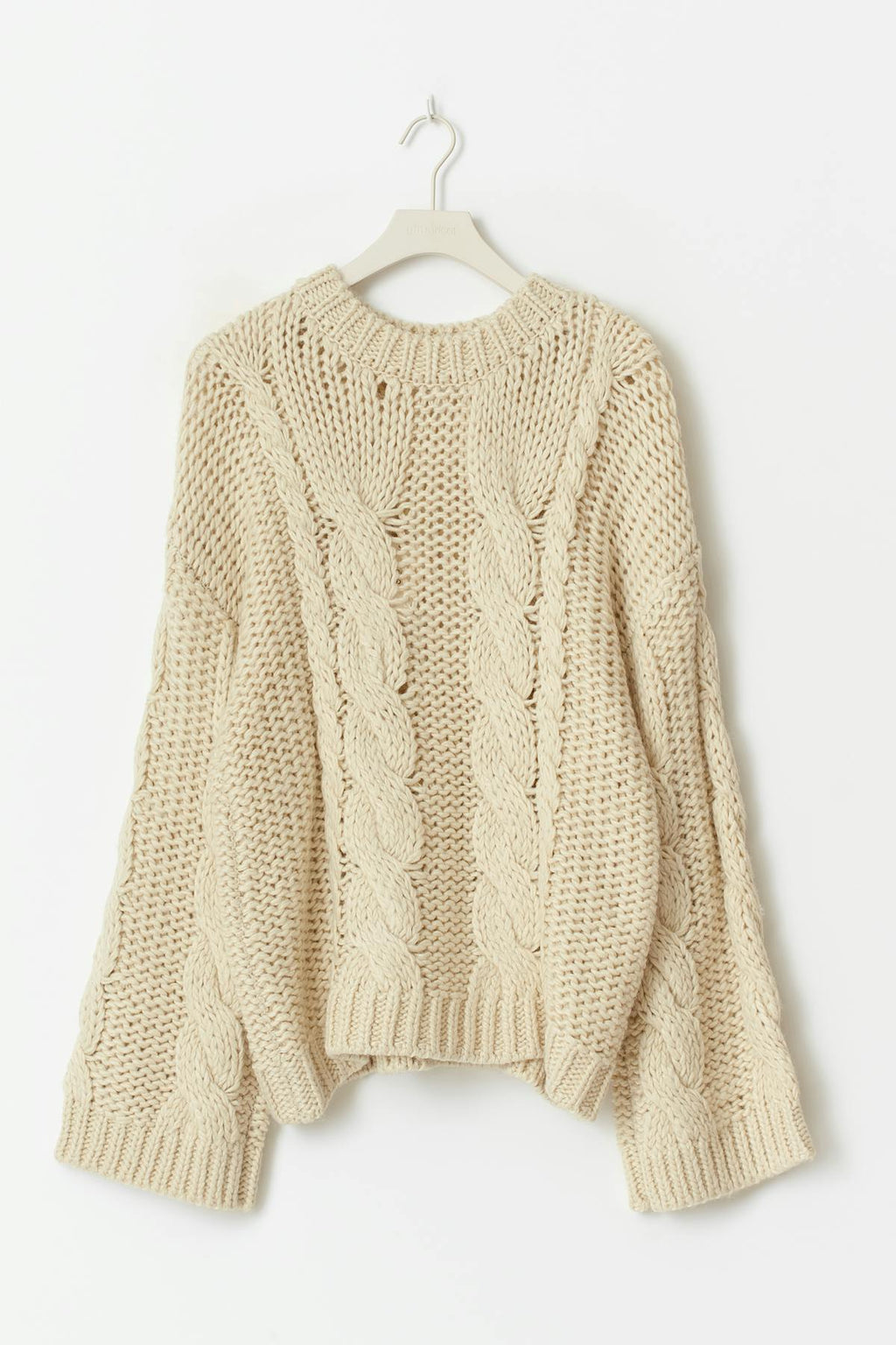 Knitted cable sweater