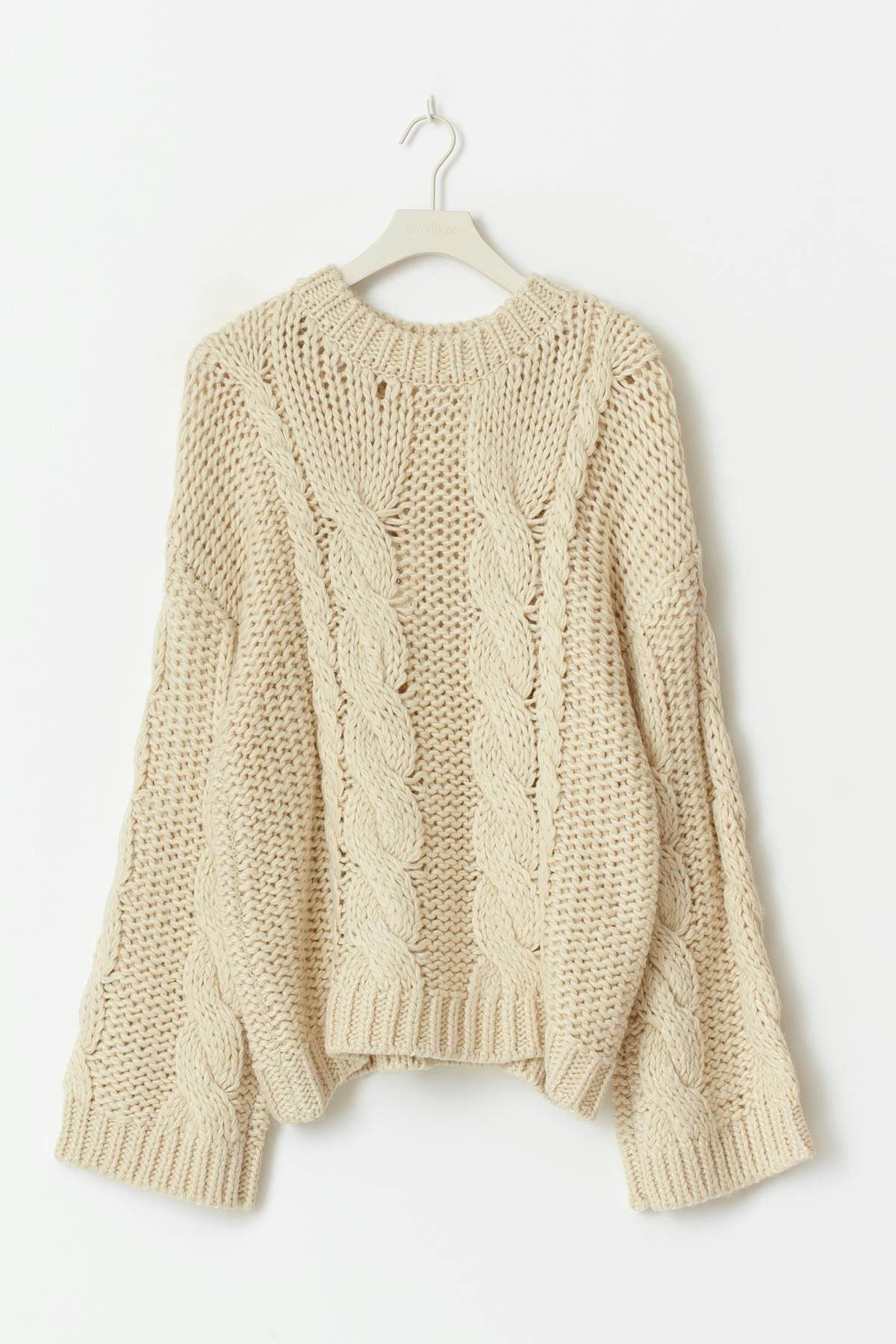 Knitted cable sweater