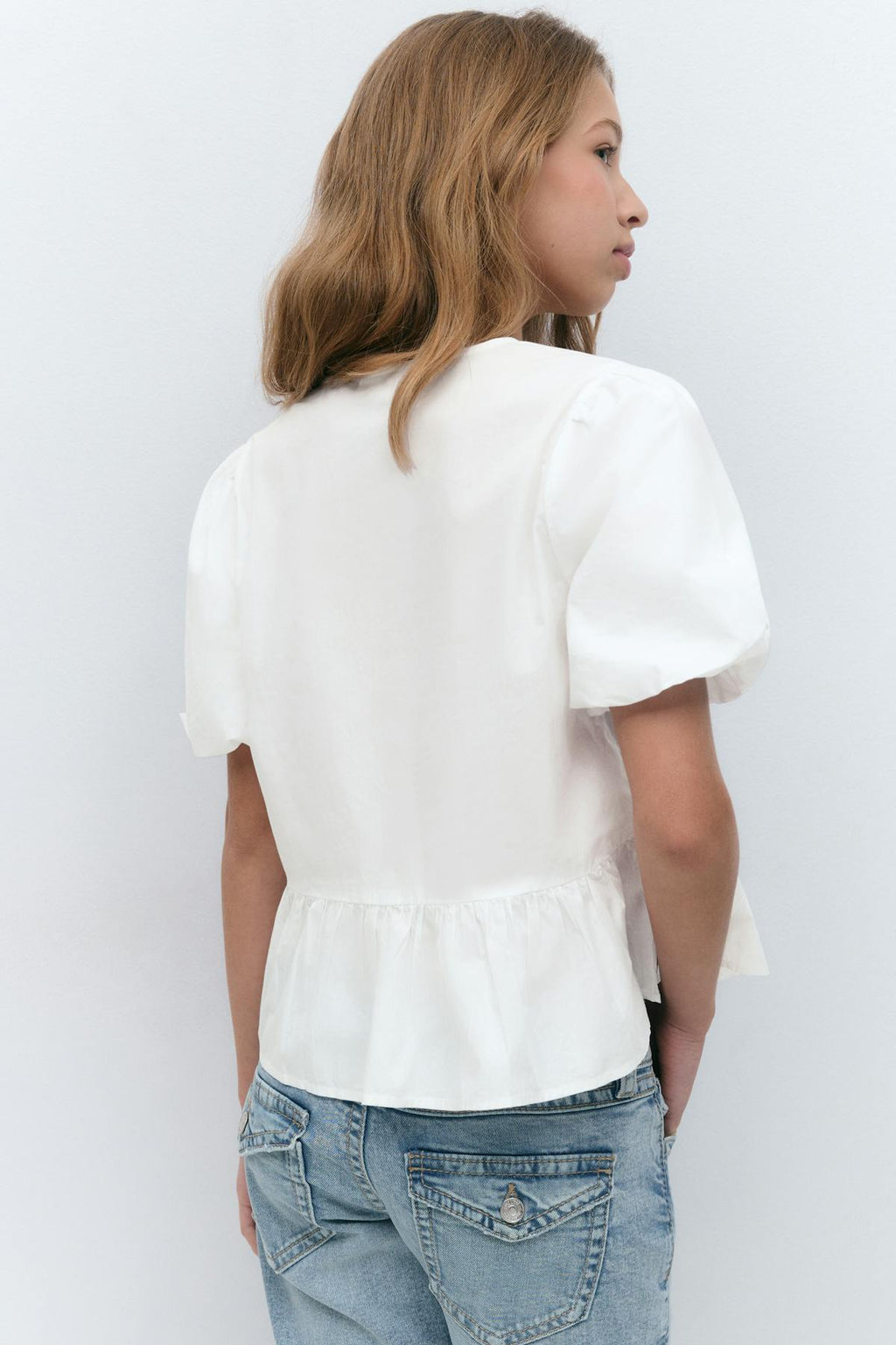 Y tie peplum top