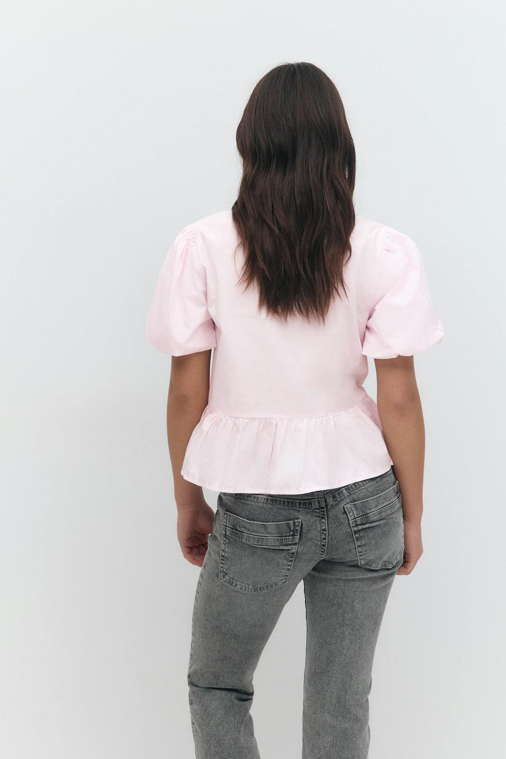 Y tie peplum top