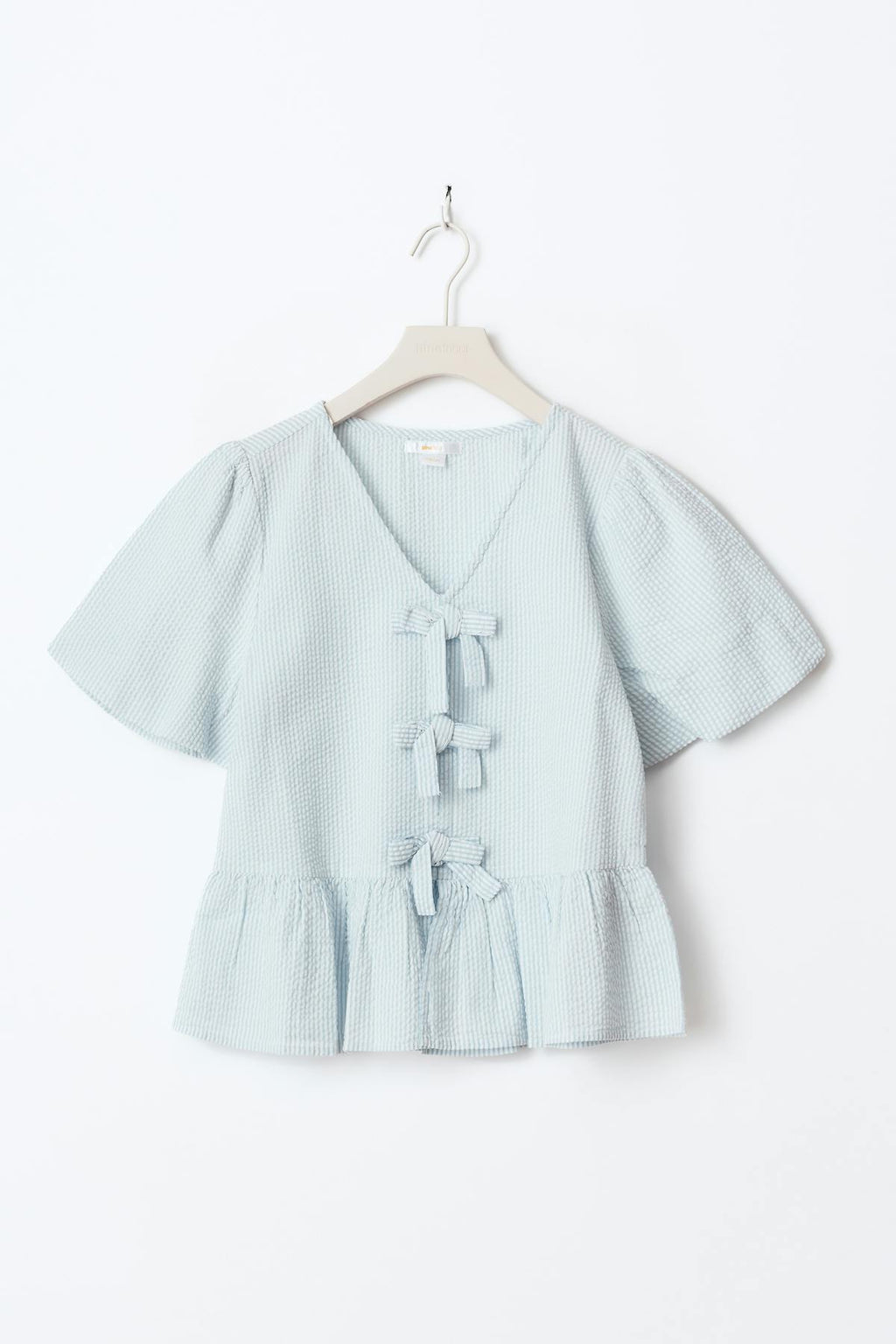 Y tie peplum top