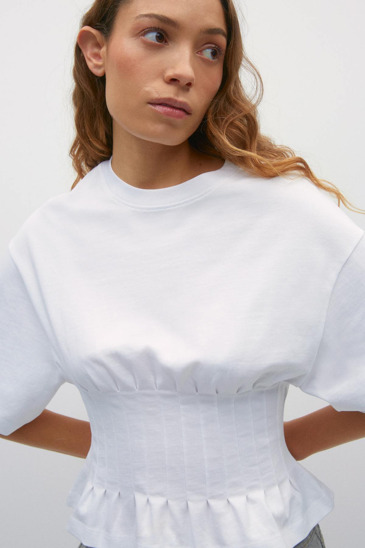 Pleated tee