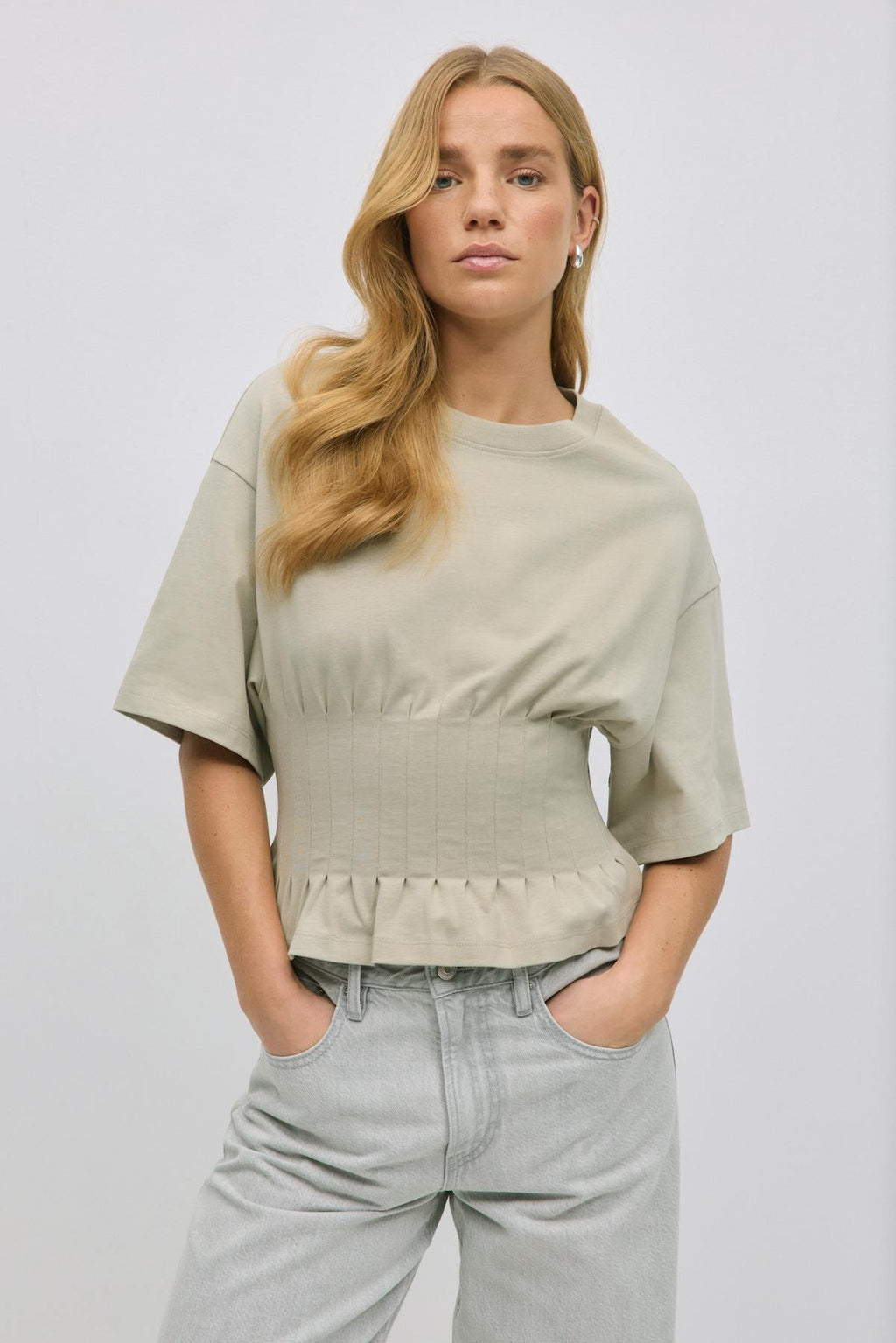 Pleated tee