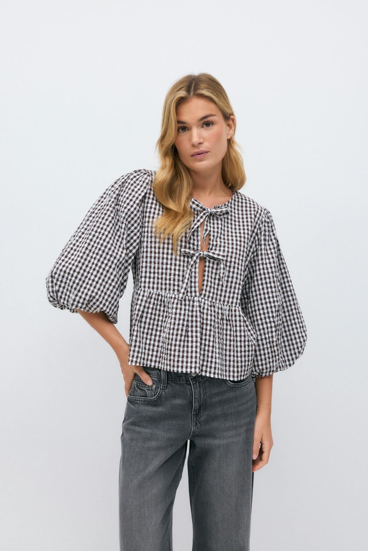 Gingham blouse