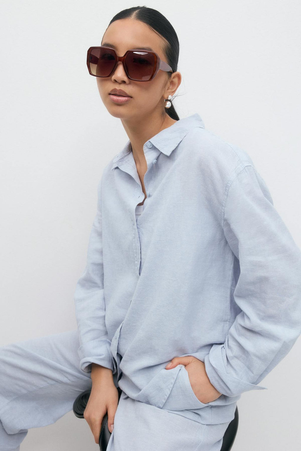 Bold retro square sunglasses