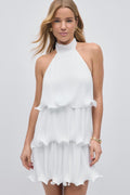 Halterneck wave edge dress