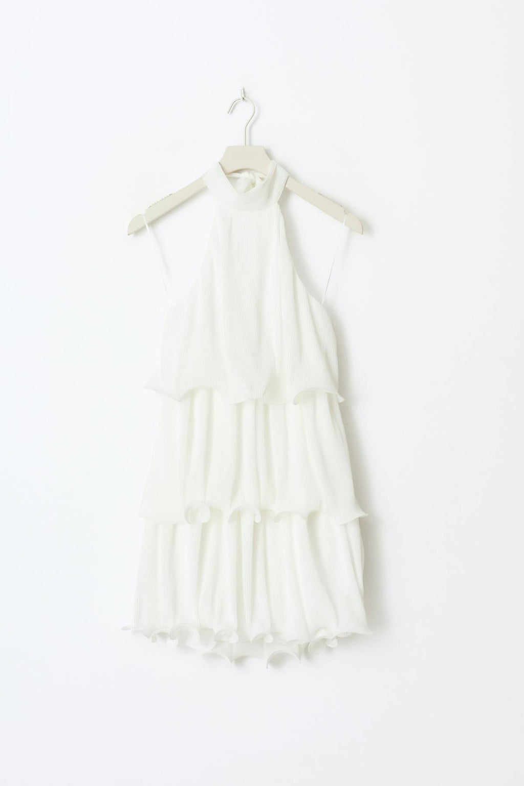 Halterneck wave edge dress