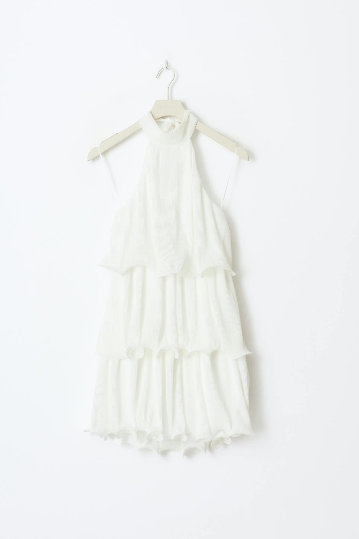 Halterneck wave edge dress