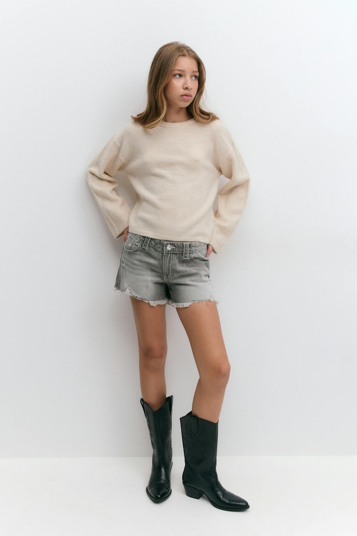 Y chunky embroidery shorts