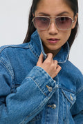 Metal aviator sunglasses