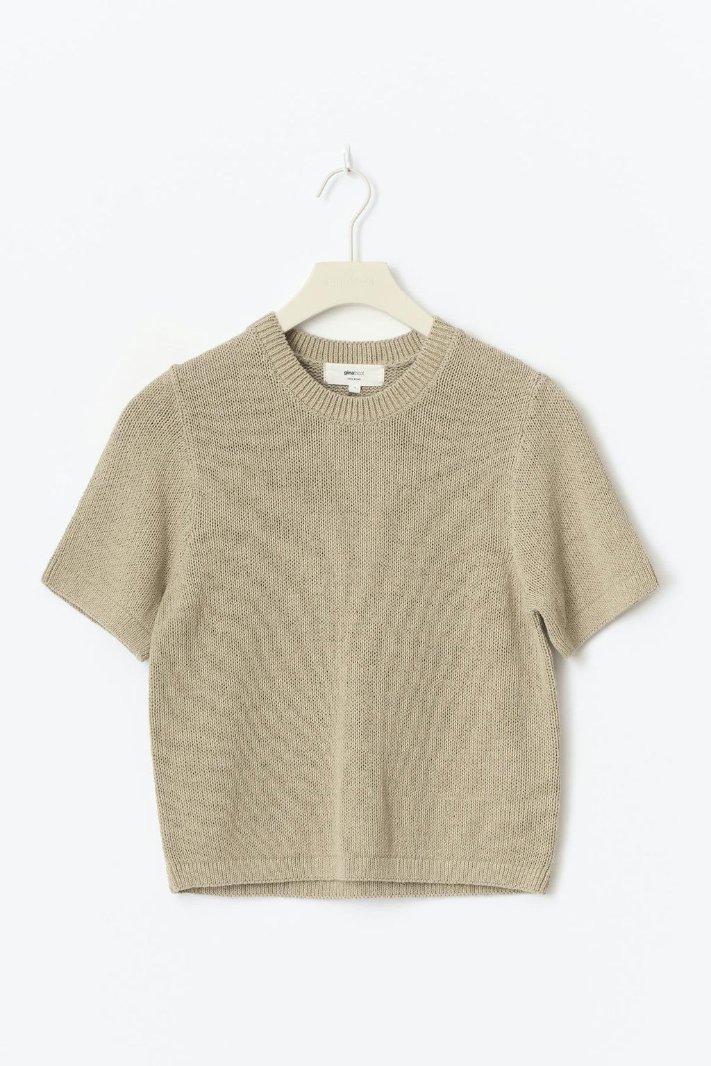 Knitted linen blend tee