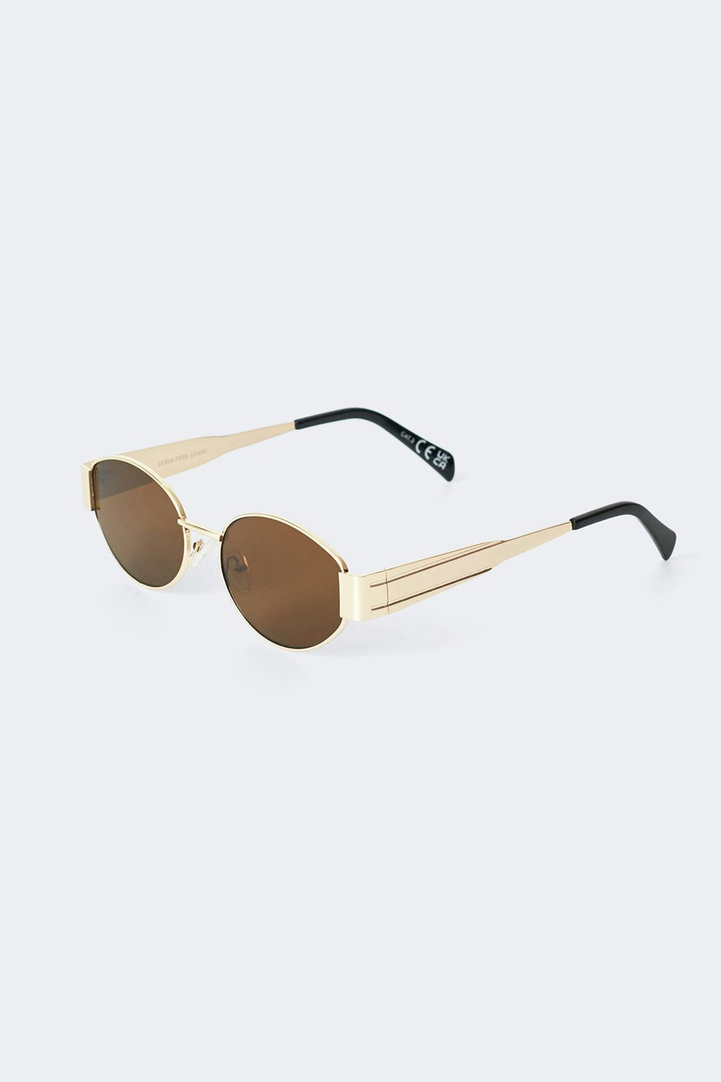 Oval metal frame sunglasses