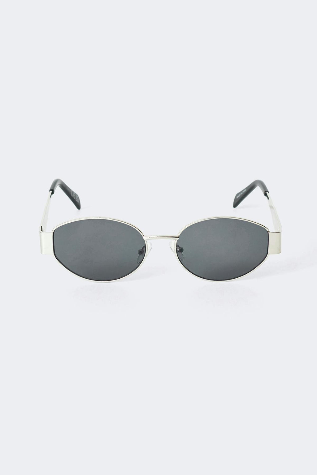 Oval metal frame sunglasses