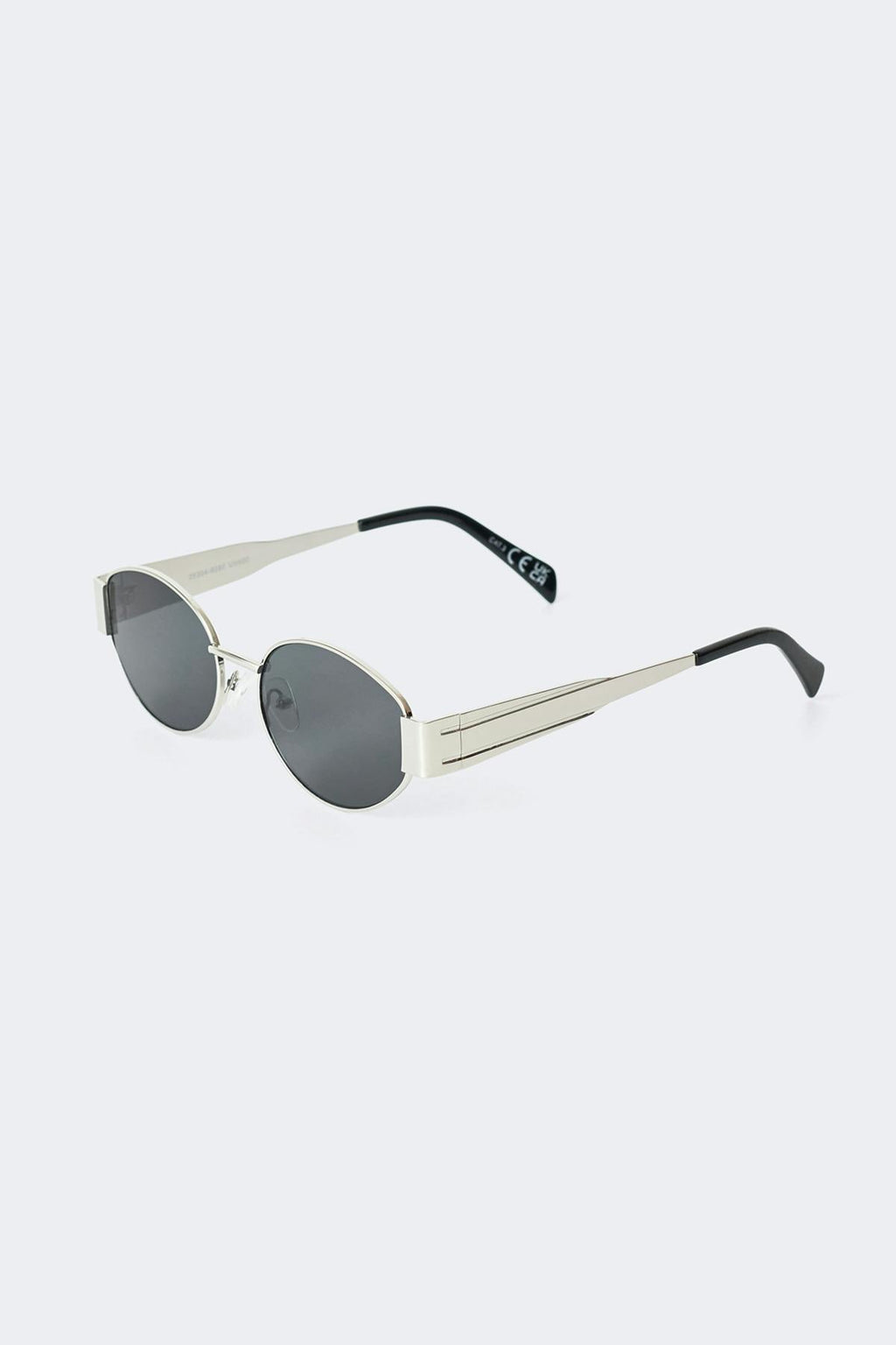 Oval metal frame sunglasses