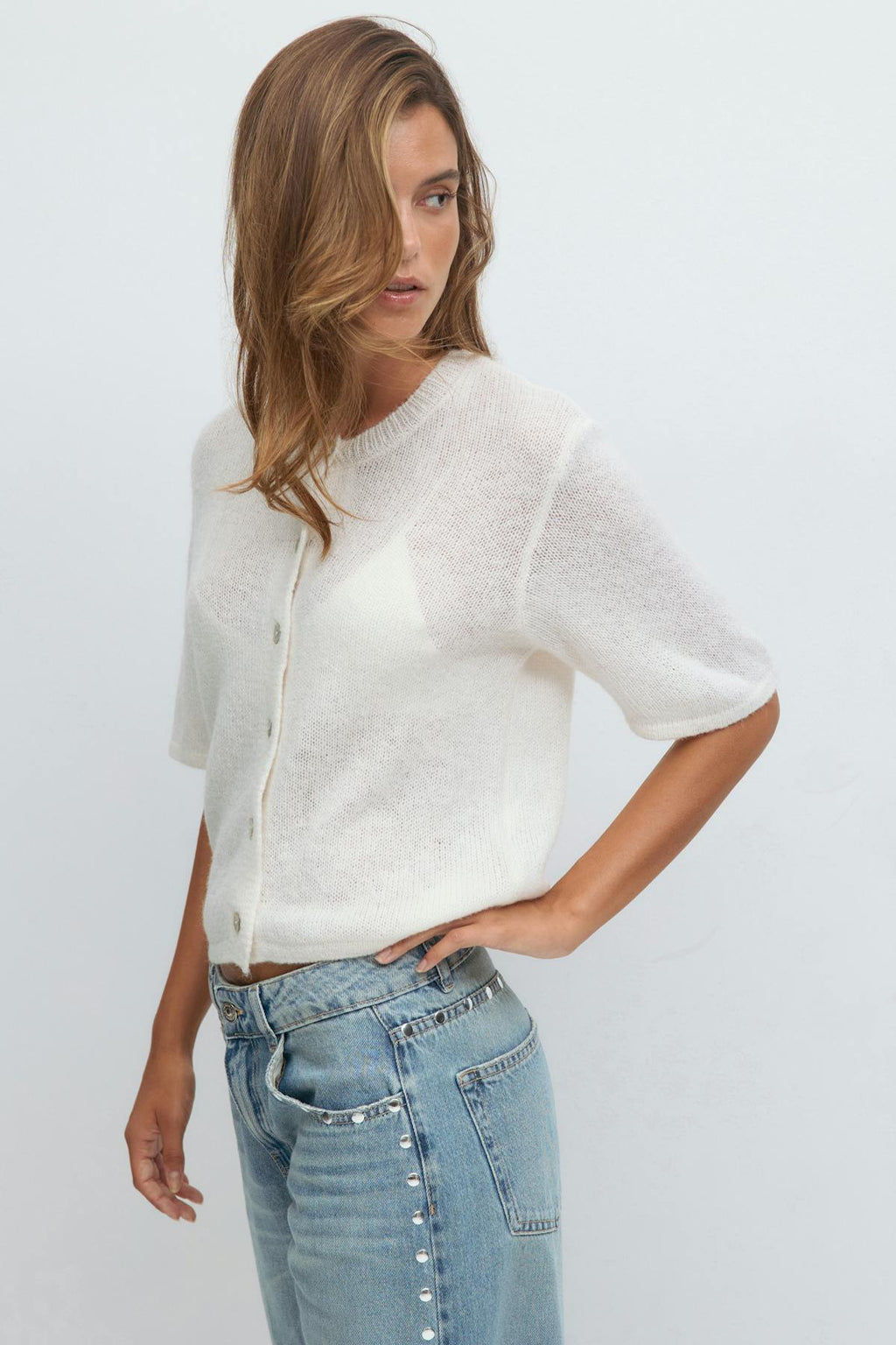 Loose knitted cardigan