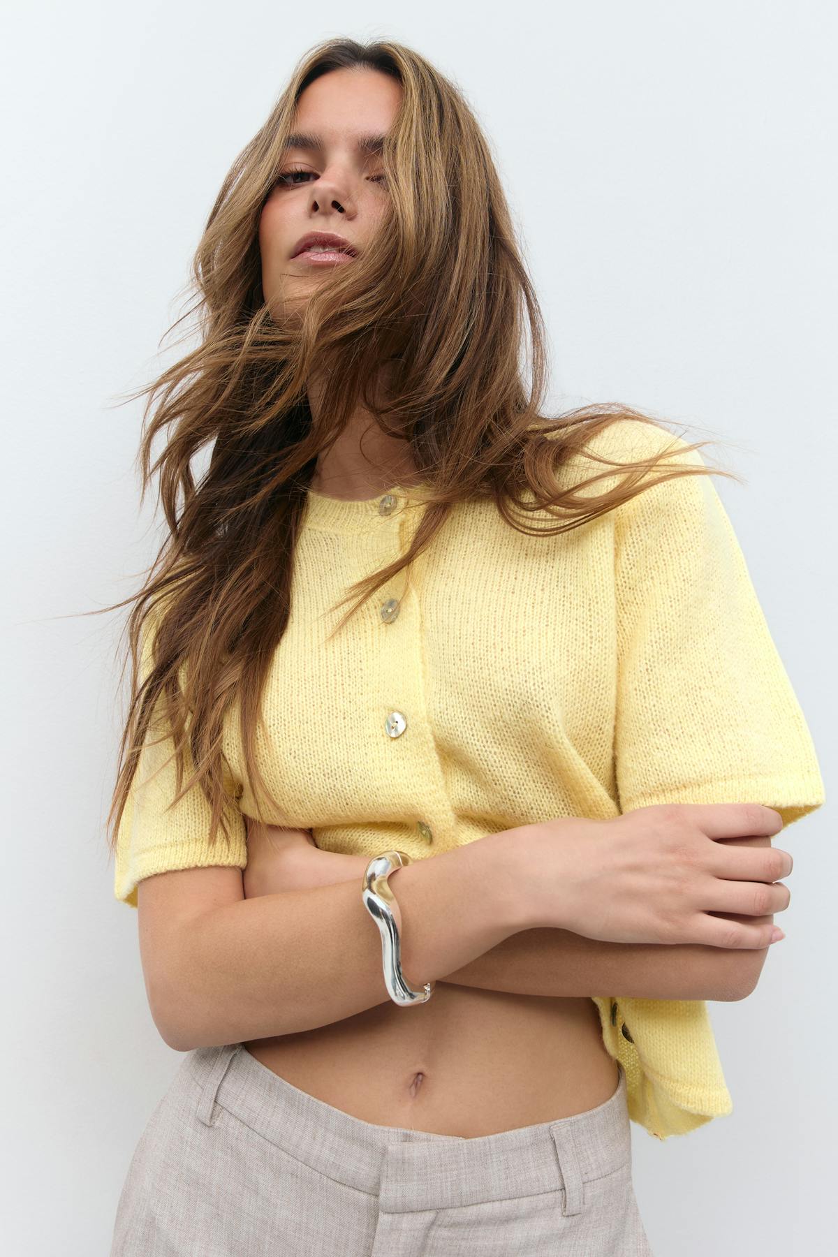 Loose knitted cardigan