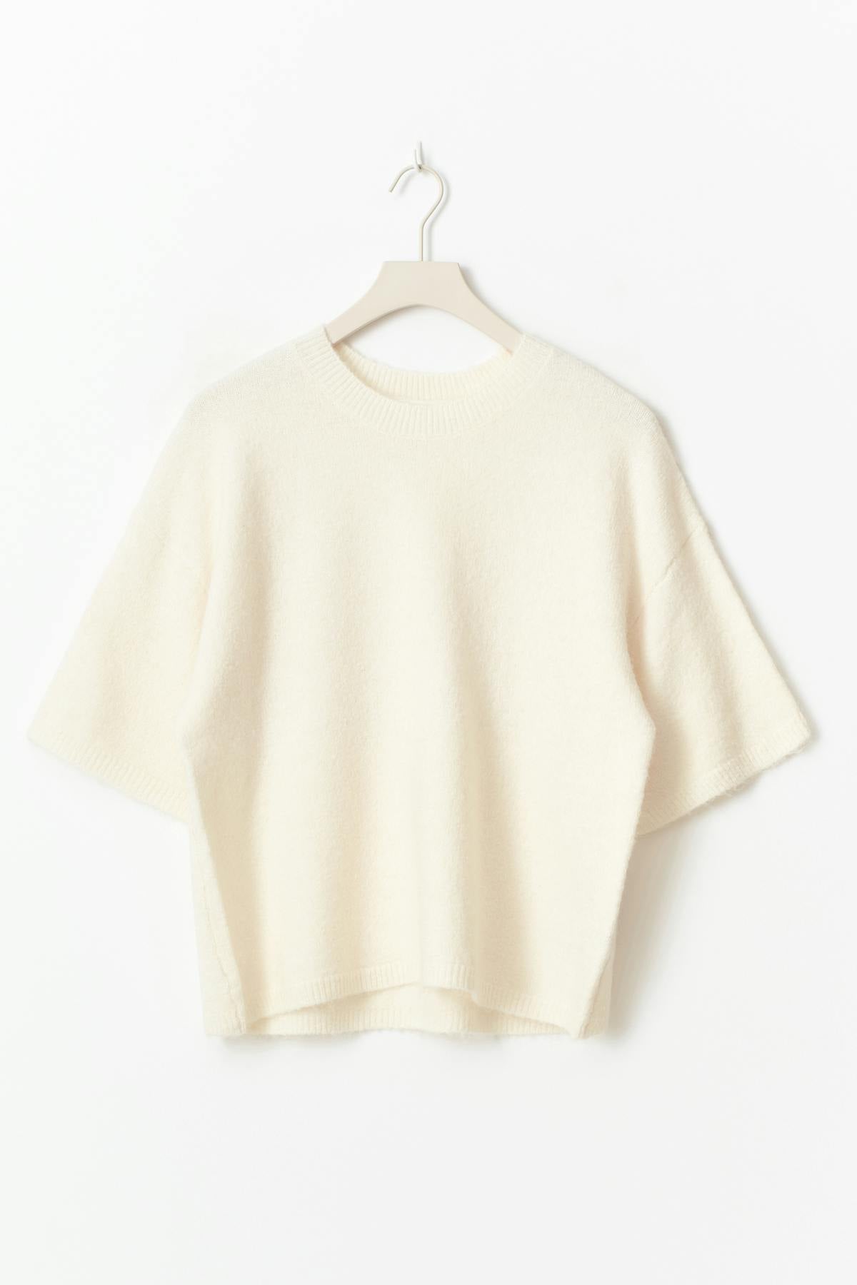 Knitted short sleeve top