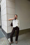 Knitted short sleeve top