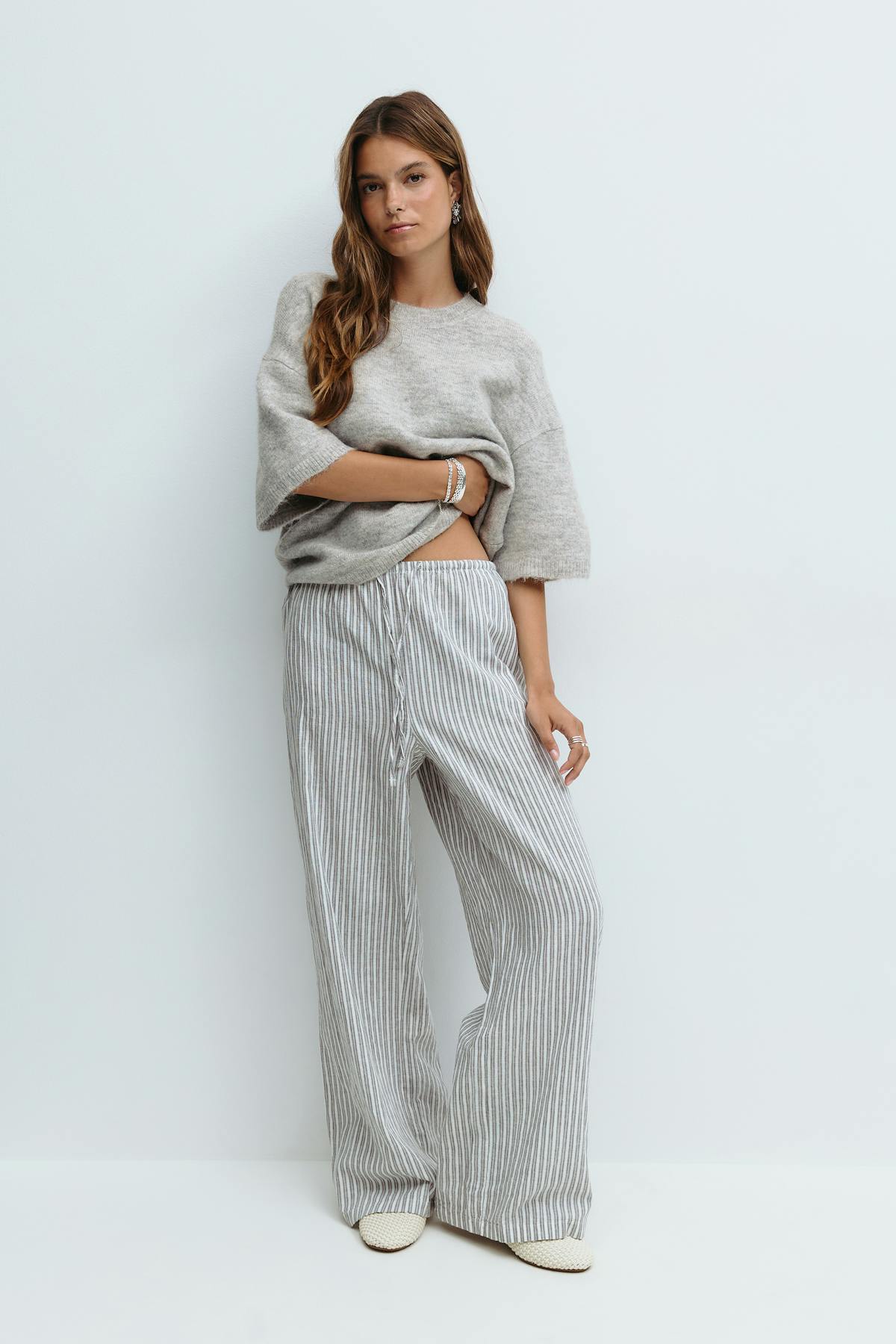 Knitted short sleeve top