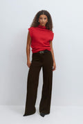 Jersey tailored trousers