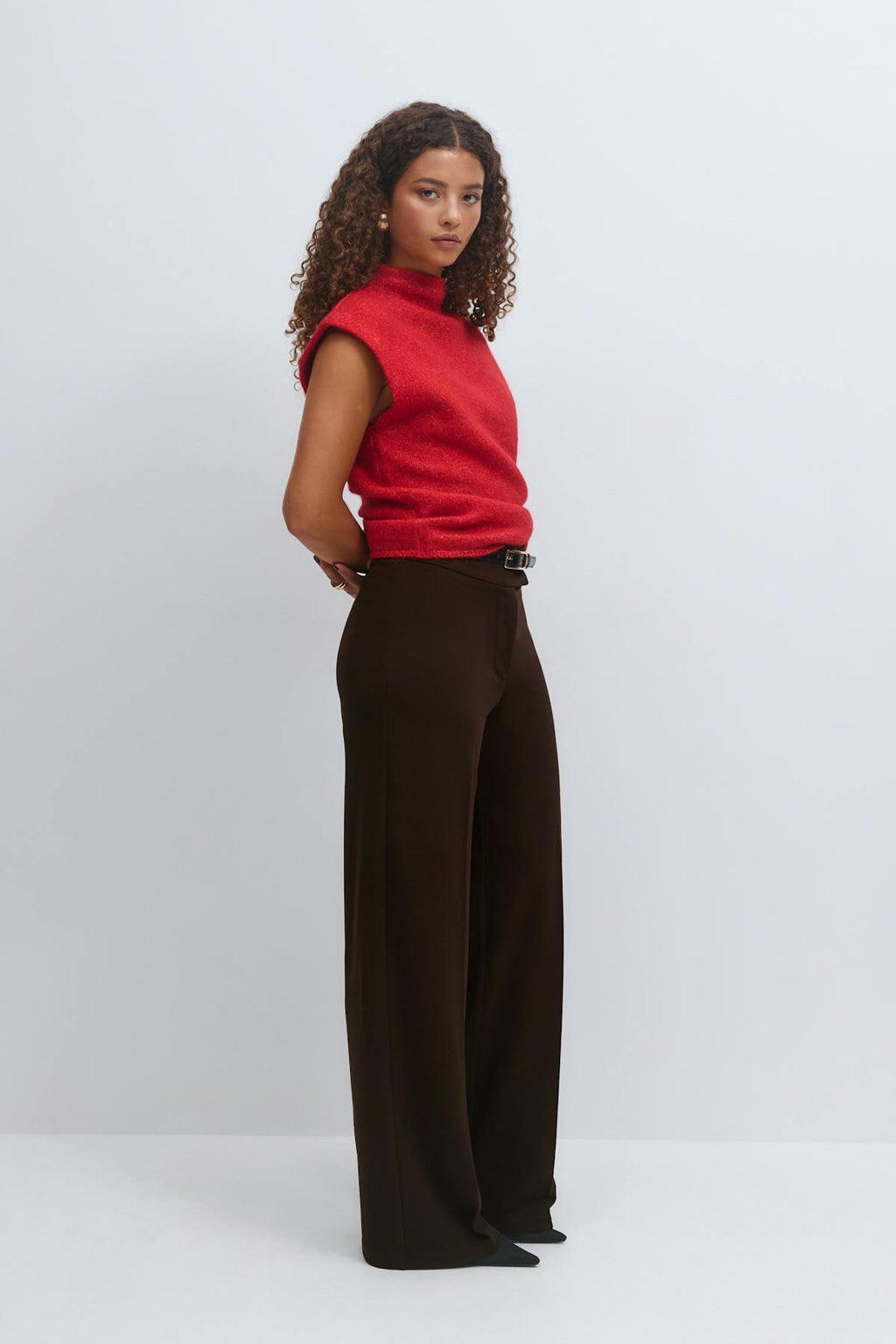 Jersey tailored trousers