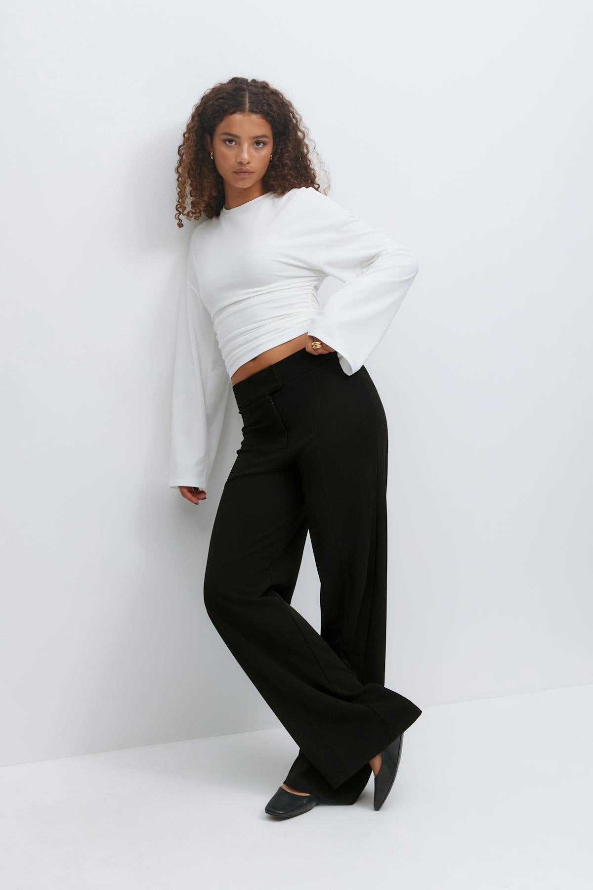 Jersey tailored trousers