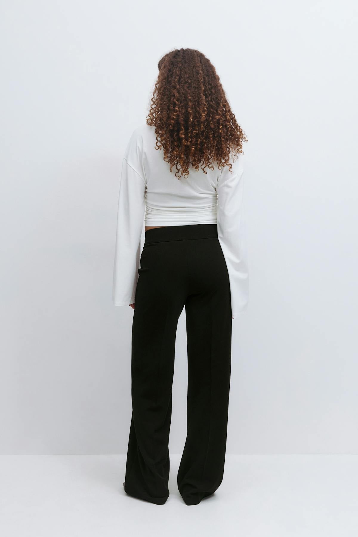 Jersey tailored trousers