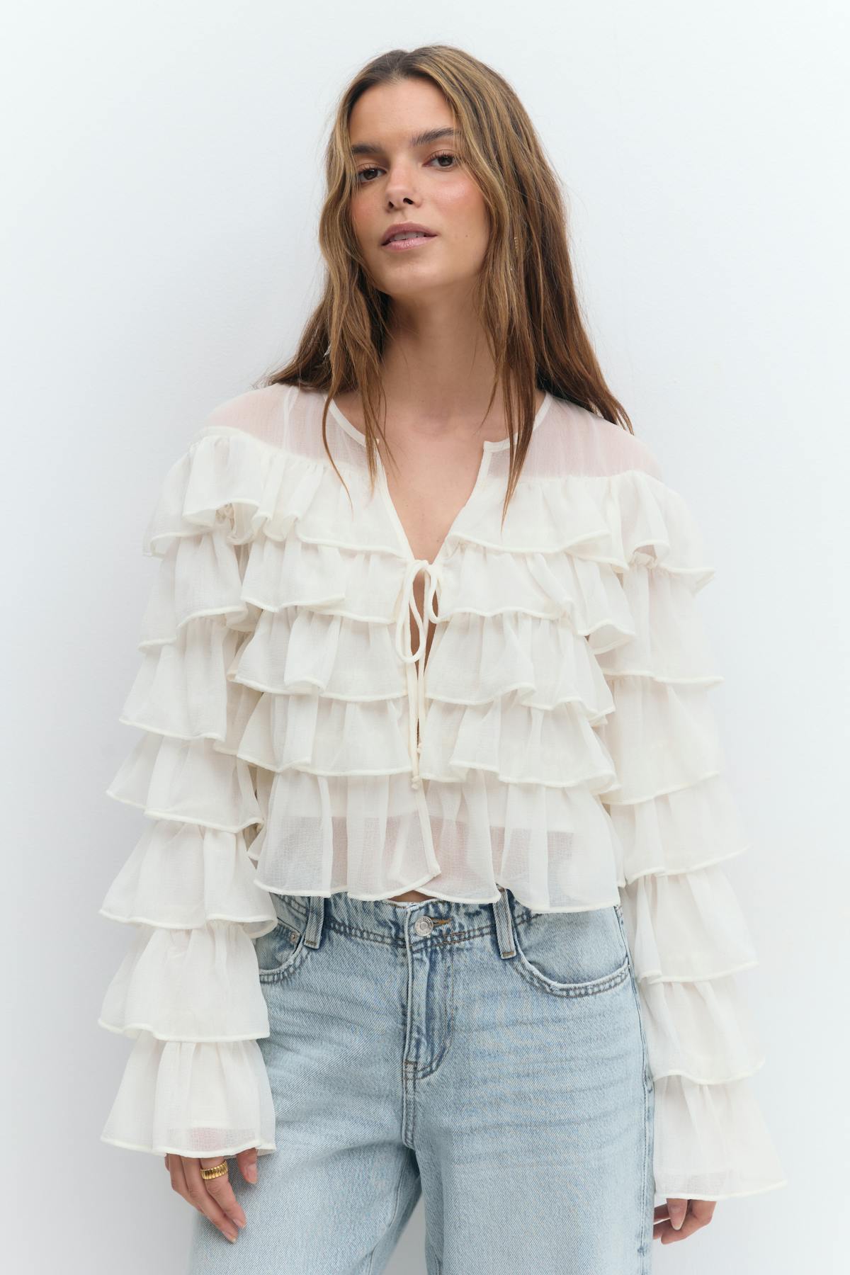 Flounce blouse