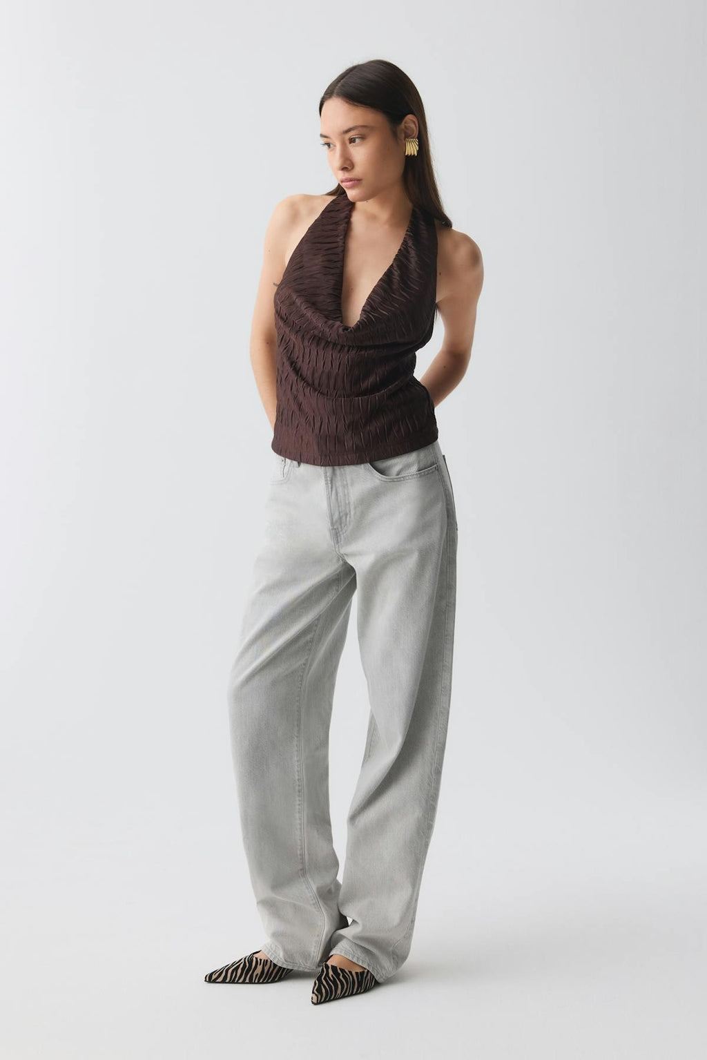 Cowl neck top