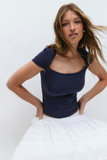 Square neck top