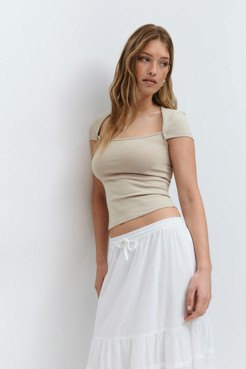 Square neck top