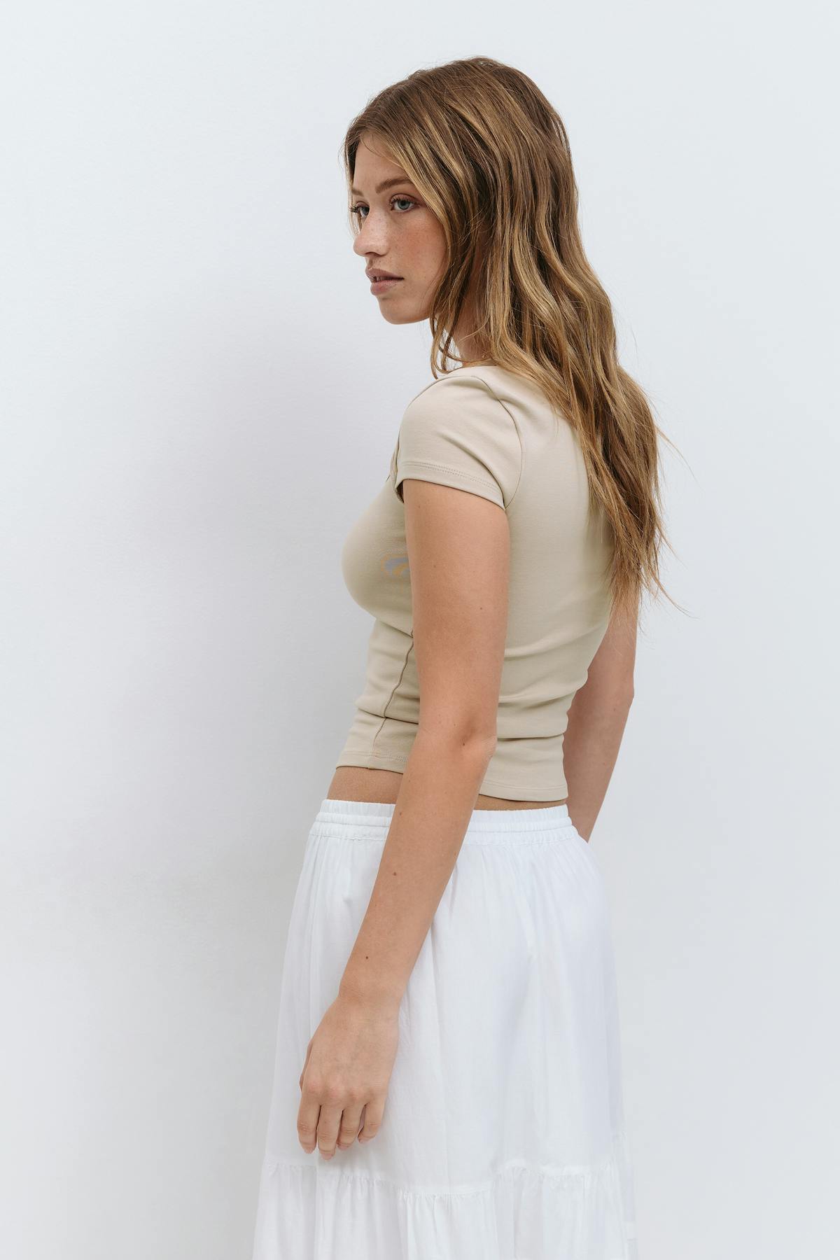 Square neck top