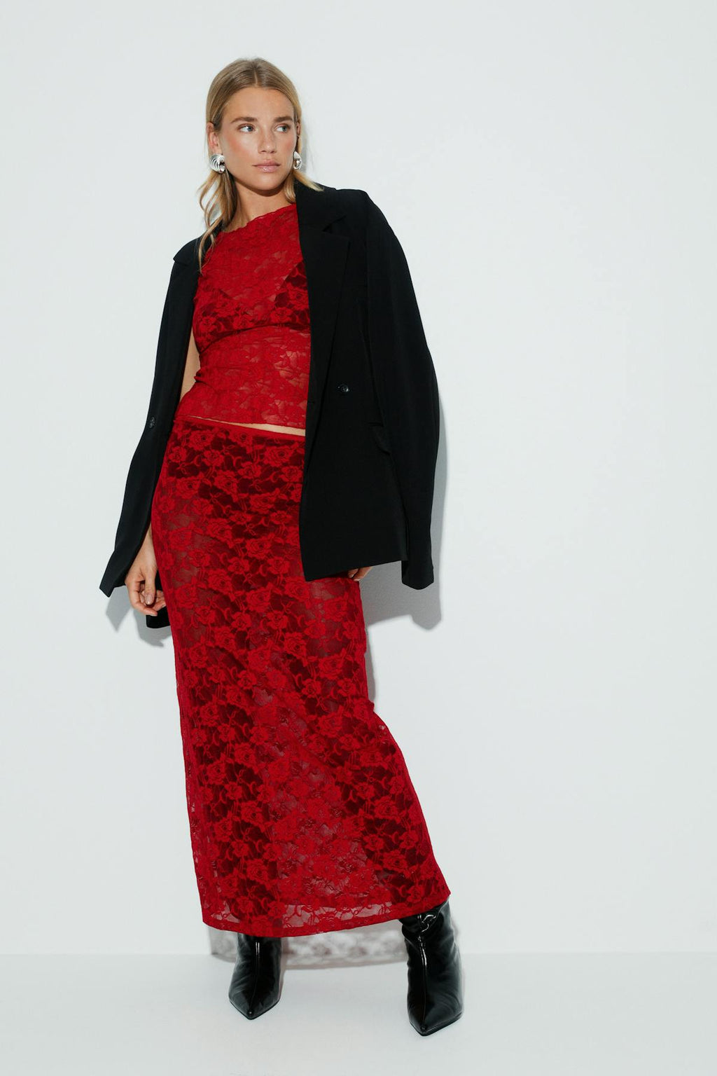 Lace maxi skirt