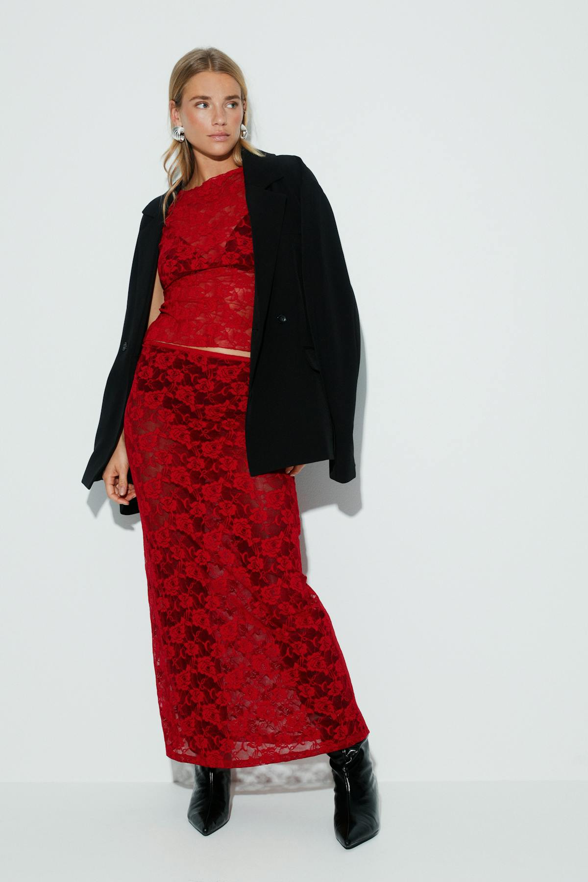 Lace maxi skirt