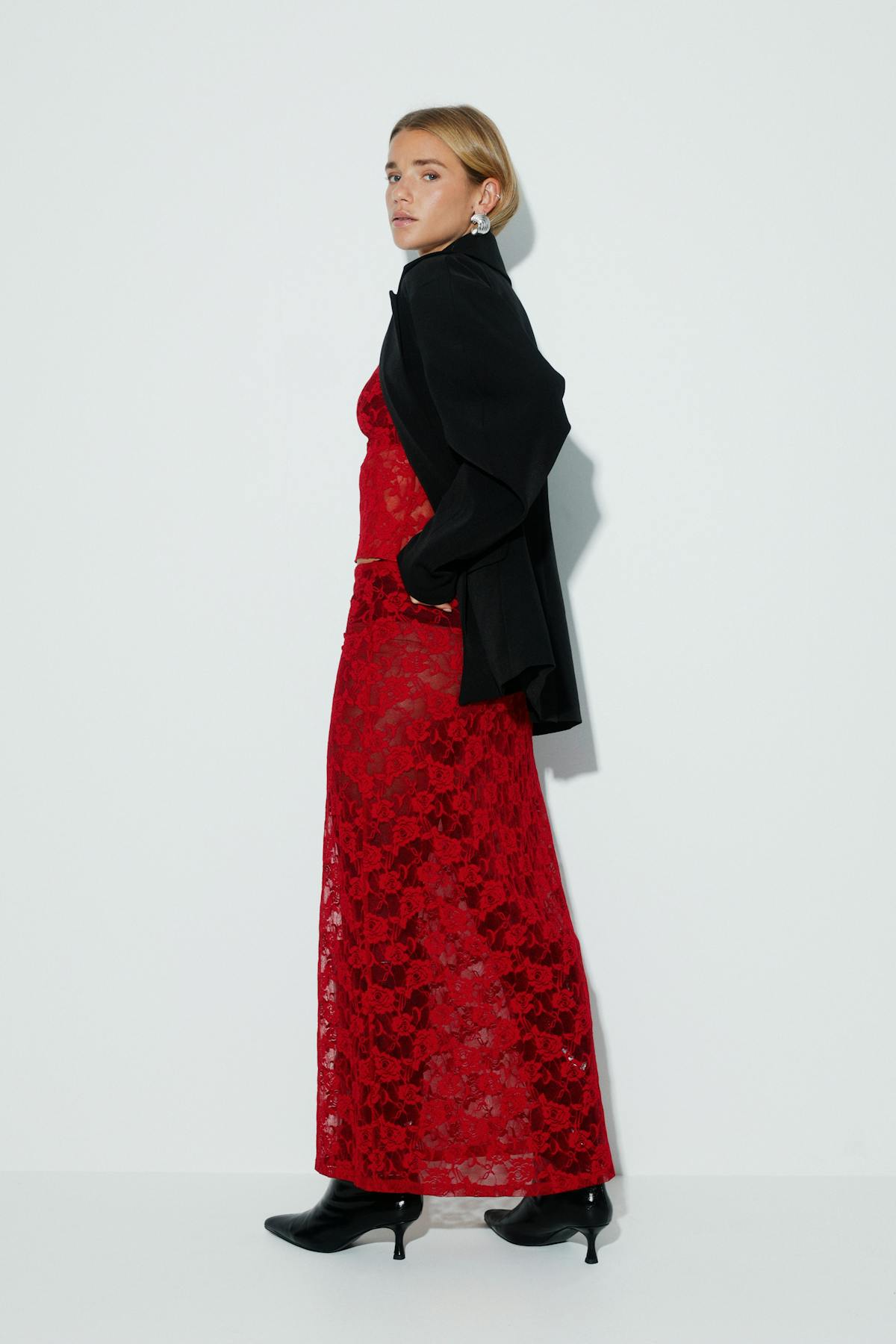 Lace maxi skirt