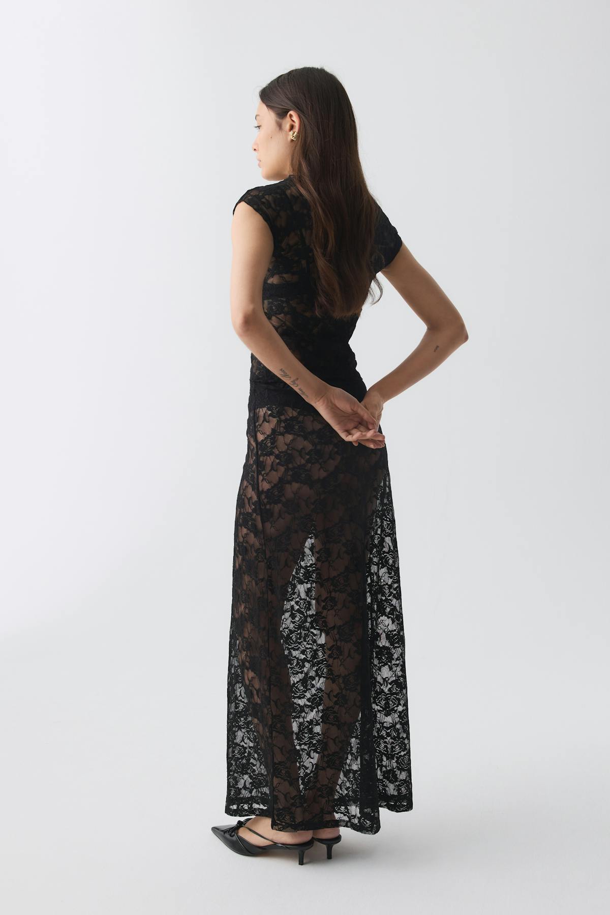 Lace maxi skirt