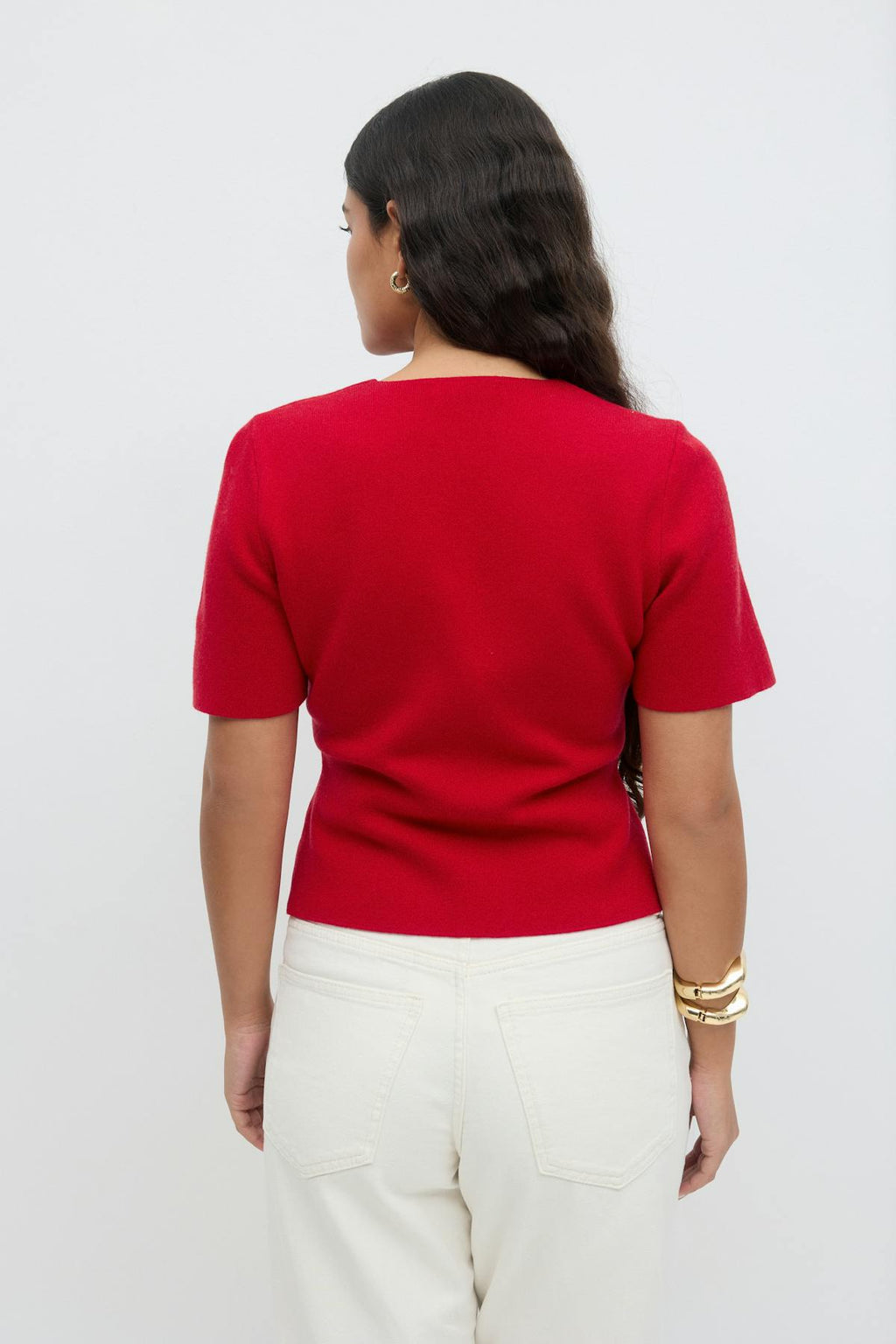 Knitted button top