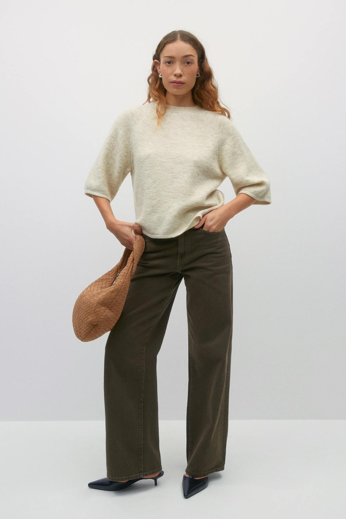 Oversized knitted tee