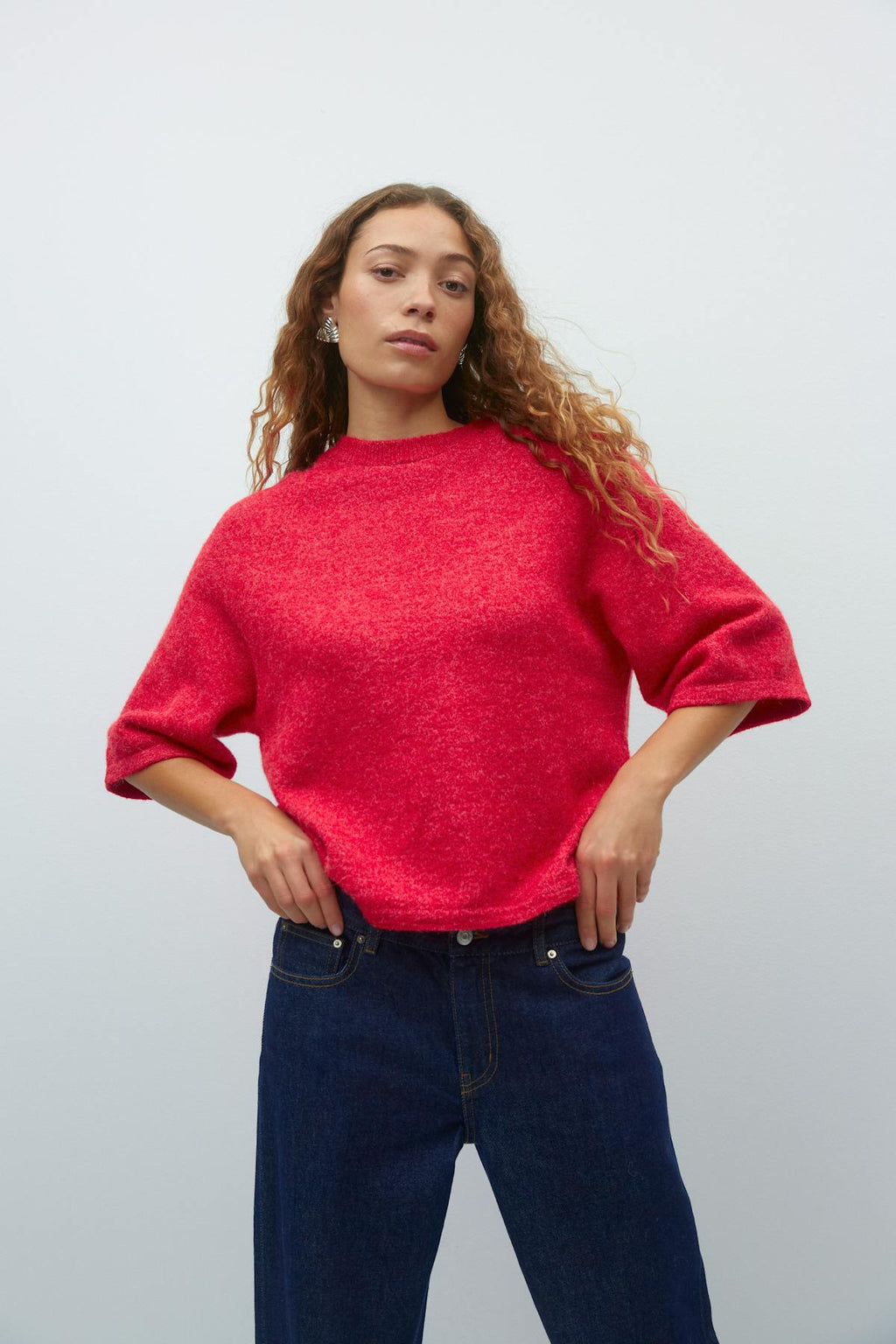 Oversized knitted tee