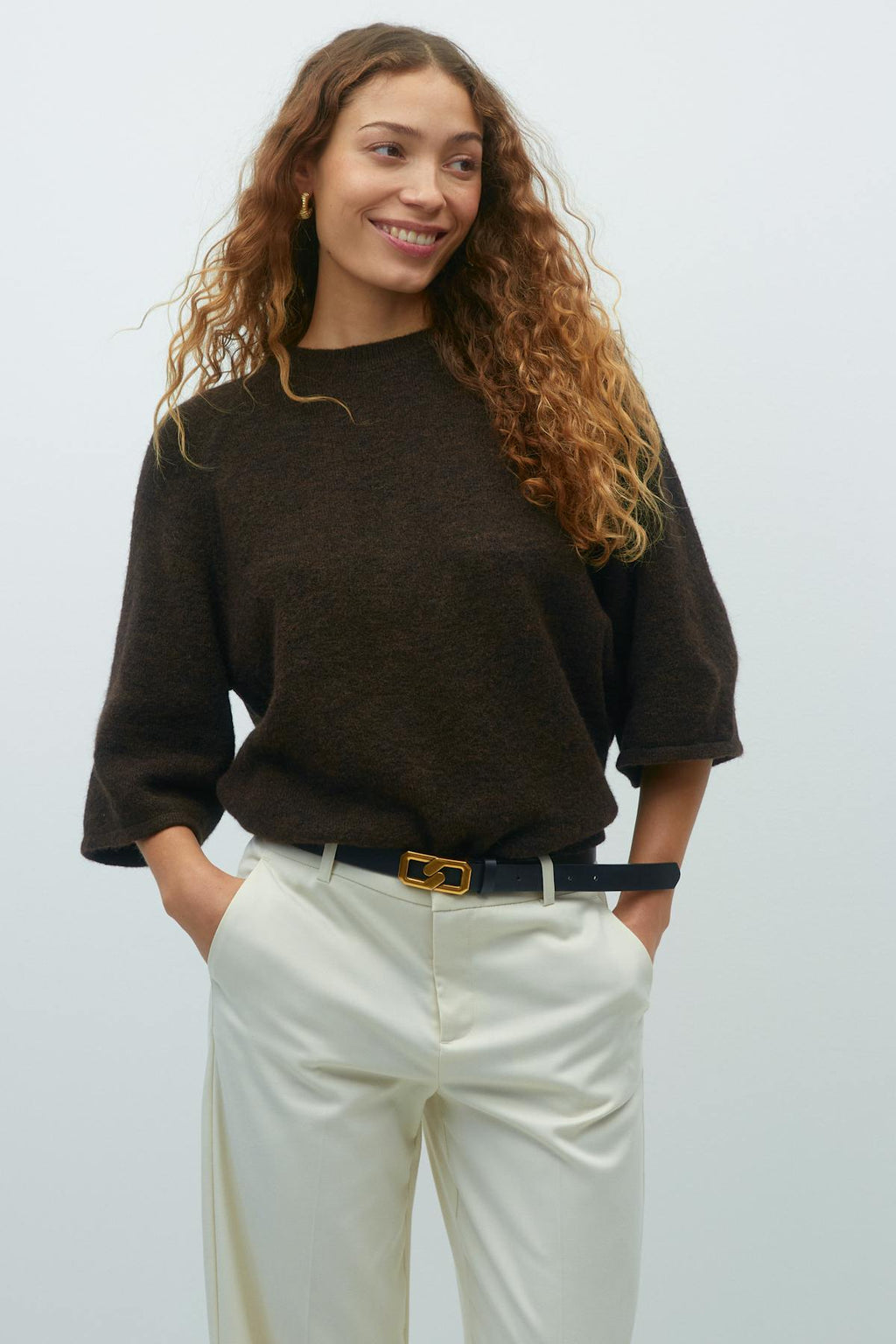 Oversized knitted tee