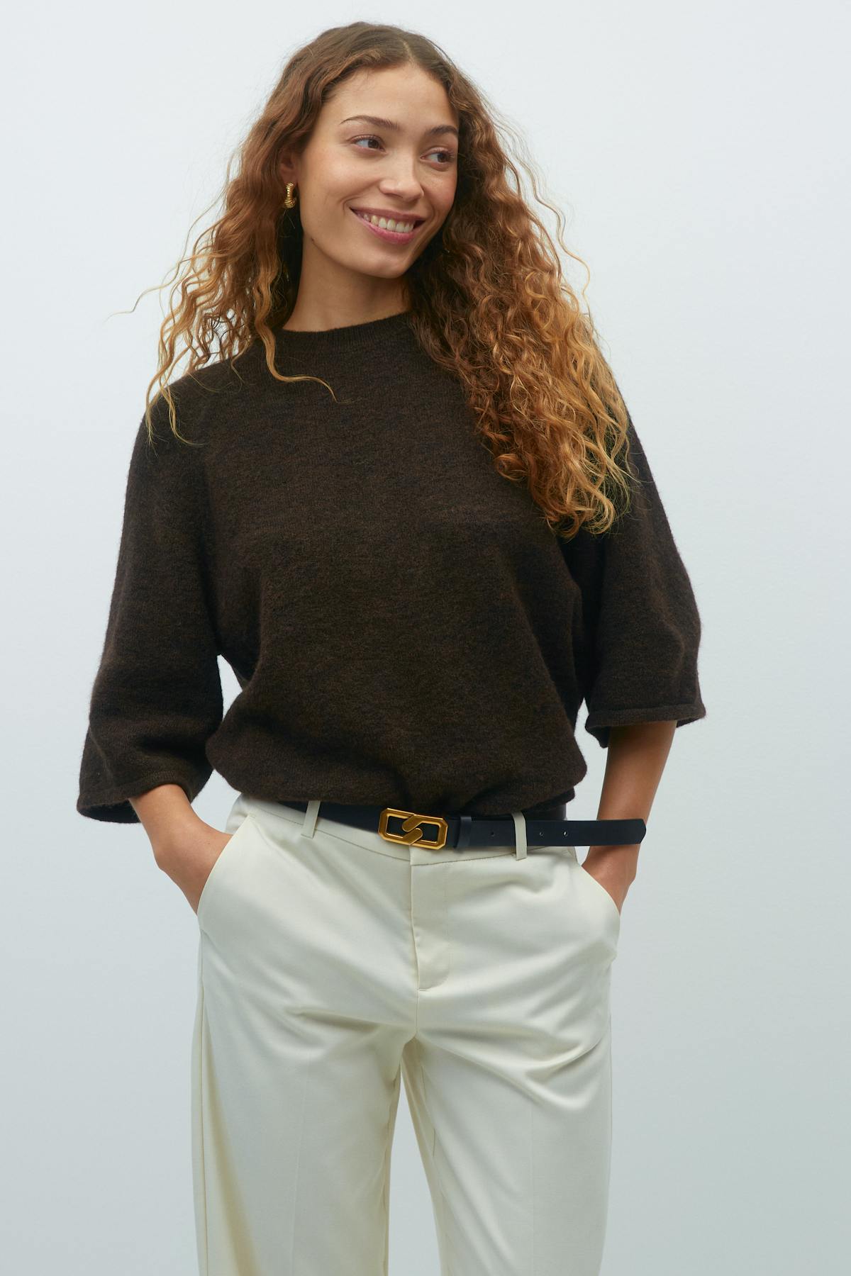 Oversized knitted tee