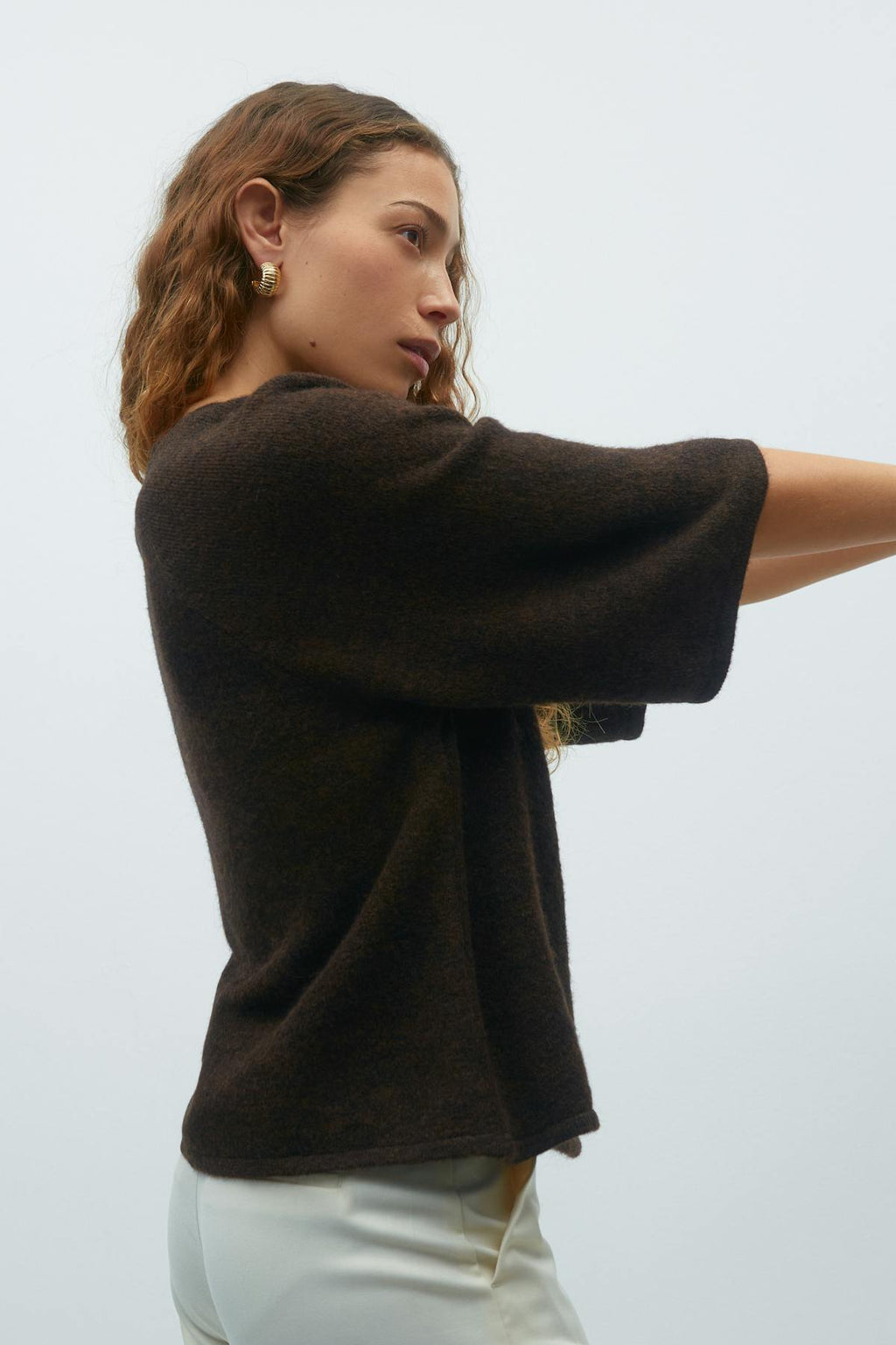 Oversized knitted tee