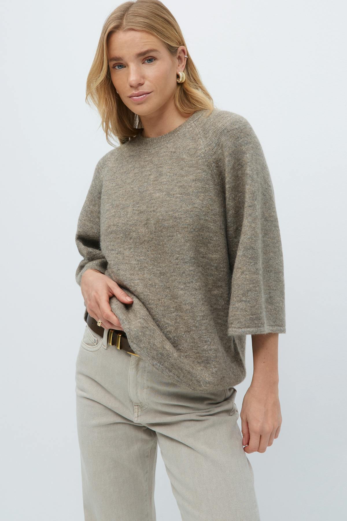 Oversized knitted tee