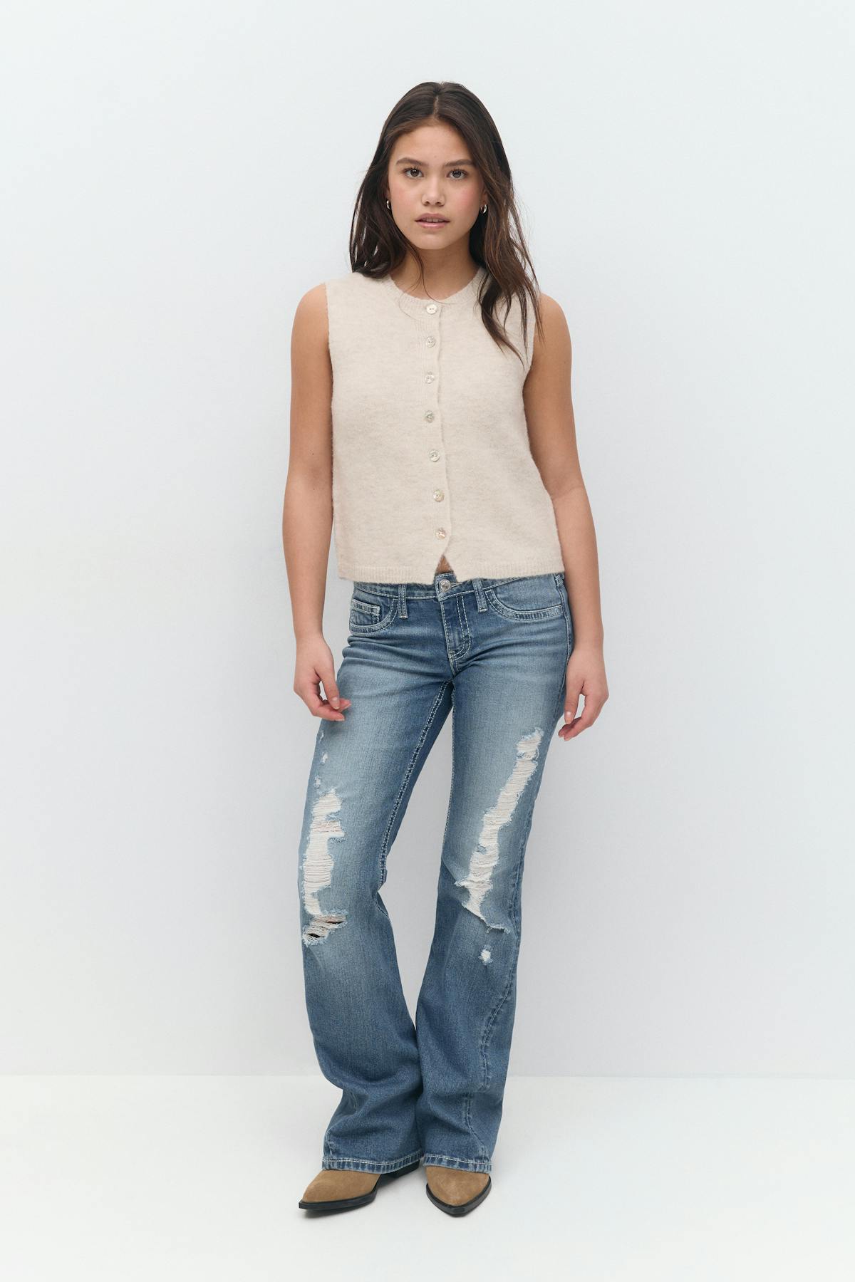 Y knitted vest