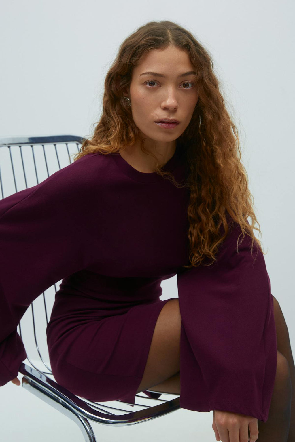 Wide sleeve dress
