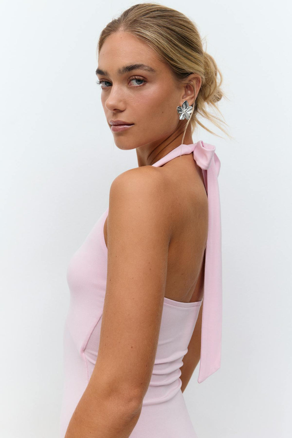 Halterneck midaxi dress