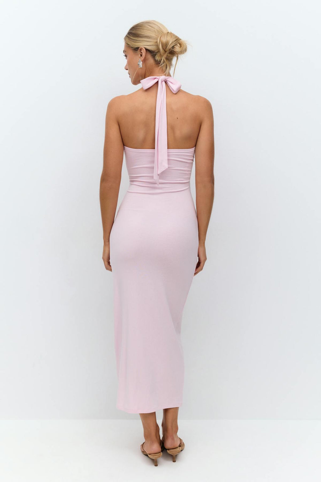 Halterneck midaxi dress
